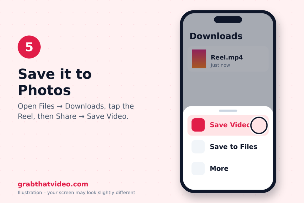 Move the Reel to your Photos | save Instagram Reels on iPhone
